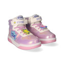 Zapatillas Deportivas Altas con Luces Suela PVC Stitch Symbols Lila Niña