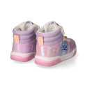 Zapatillas Deportivas Altas con Luces Suela PVC Stitch Symbols Lila Niña