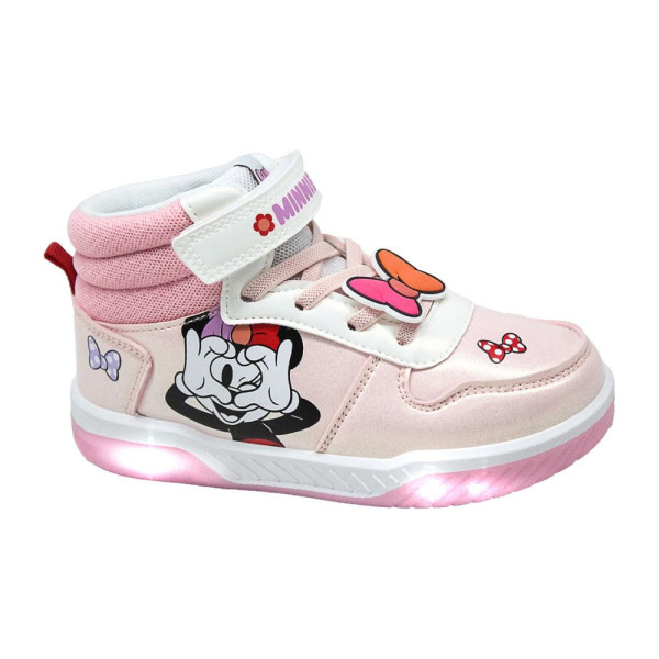 Zapatillas Deportivas Altas con Luces Suela PVC Minnie Mouse Symbols Niña