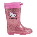 Botas de Agua Hello Kitty Rosa con Purpurina Niña