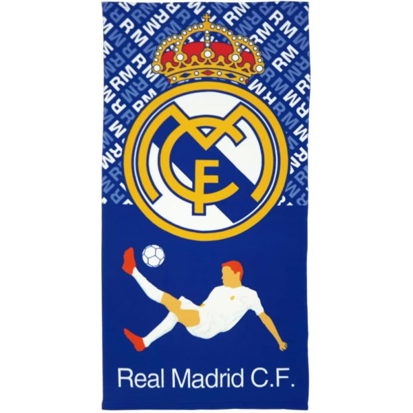 Toalla de Microfibra Real Madrid Jugador Rm Escudo Azul 140x70