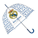 Paraguas Real Madrid Burbuja Transparente Balones 67 CM
