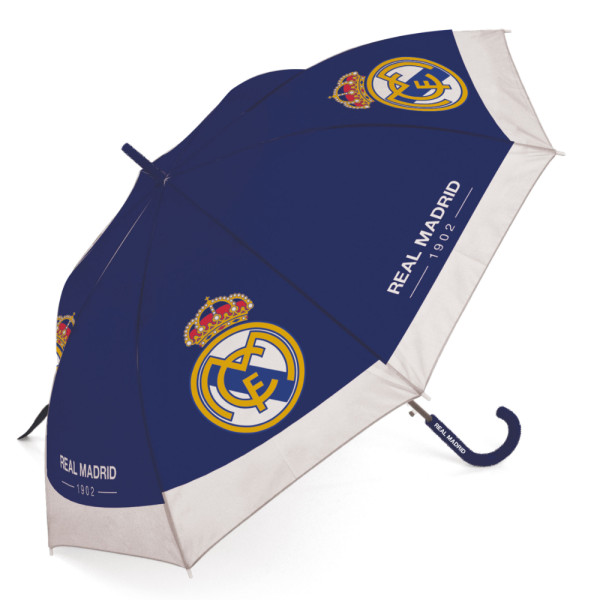 Paraguas Real Madrid Azul Marino y Blanco Escudos 95 CM