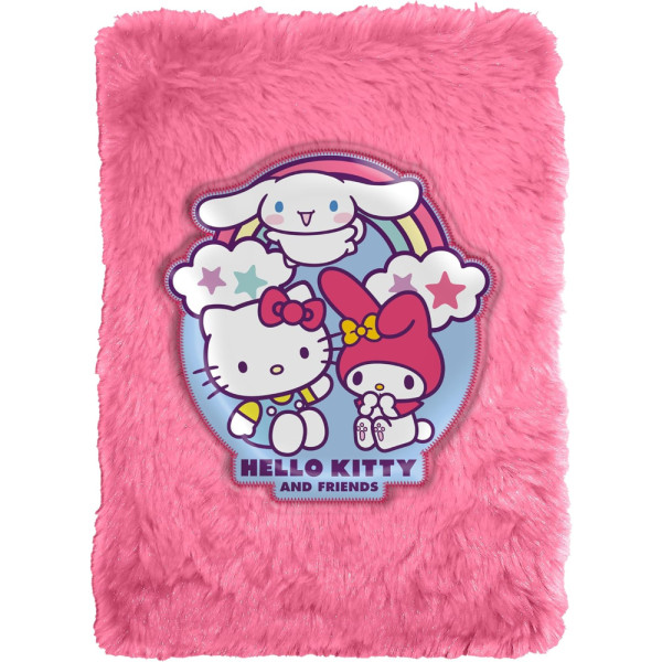 Cuaderno Libreta Plush Peluche Hello Kitty and Friends A5