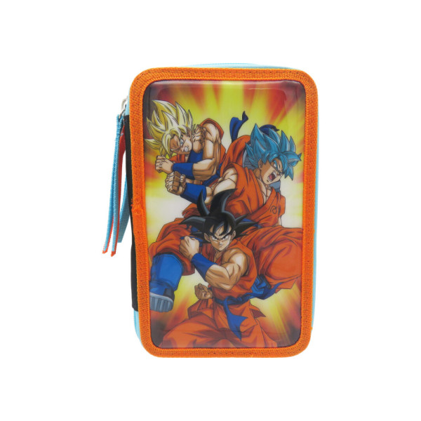Plumier Dragon Ball Naranya y Negro 3 Pisos