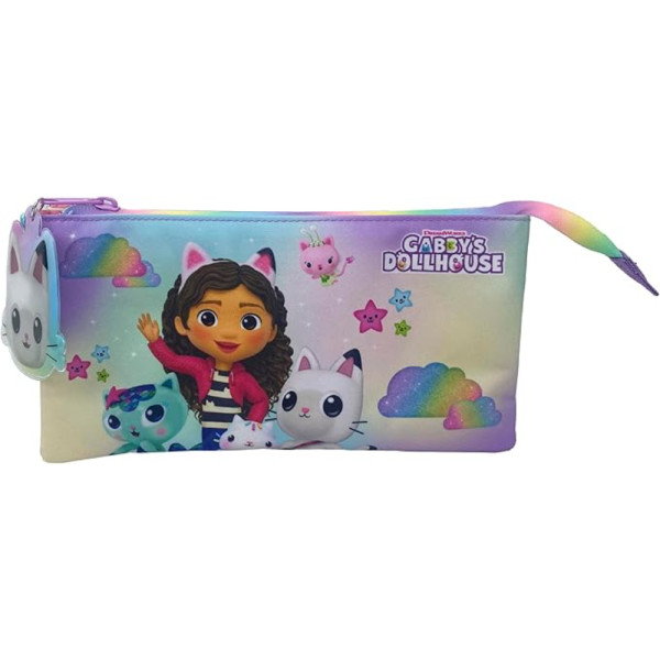 Estuche Portatodo Triple La Casa de Muñecas de Gabby Up