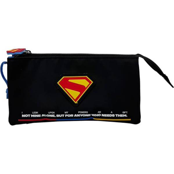 Estuche Portatodo Triple Superman Black