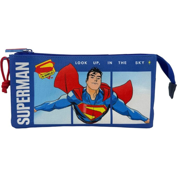 Estuche Portatodo Triple Superman Look Up In The Sky