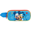 Estuche Portatodo Doble Mickey Mouse y Pluto