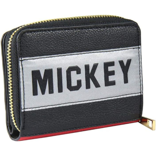Cartera Tarjetero Mickey Mouse Negro Classic