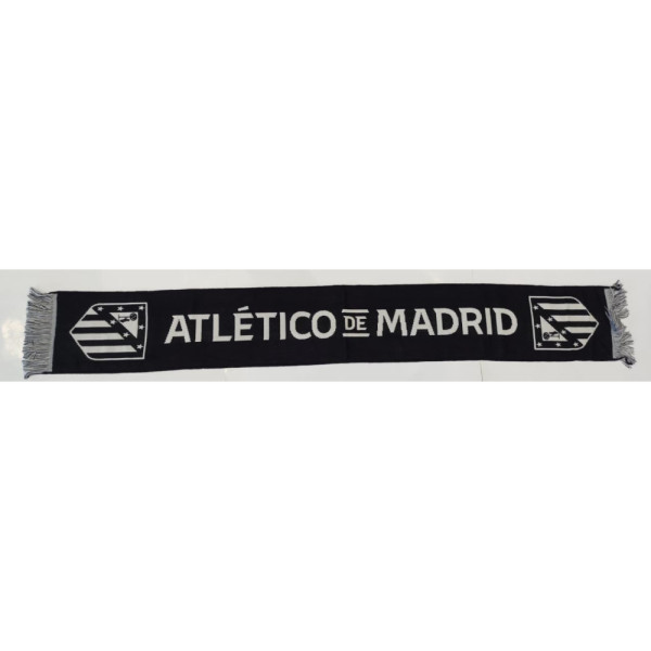 Bufanda Telar Atlético de Madrid Negro y Gris