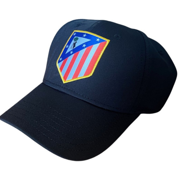 Gorra Atlético de Madrid Negro Escudo Bordado Hombre