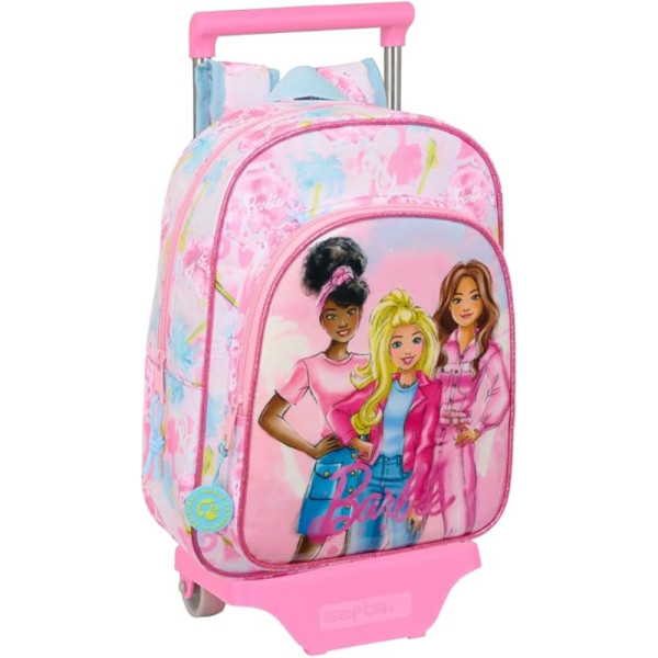 Mochila Trolley Infantil con Ruedas Barbie Painterly