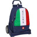 Mochila Trolley con Ruedas Evolution Benetton Flag