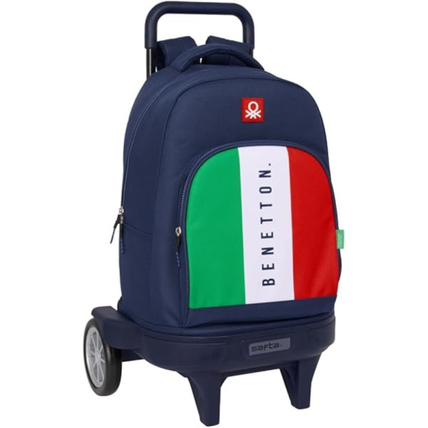 Mochila Trolley con Ruedas Compact Evolution Benetton Flag