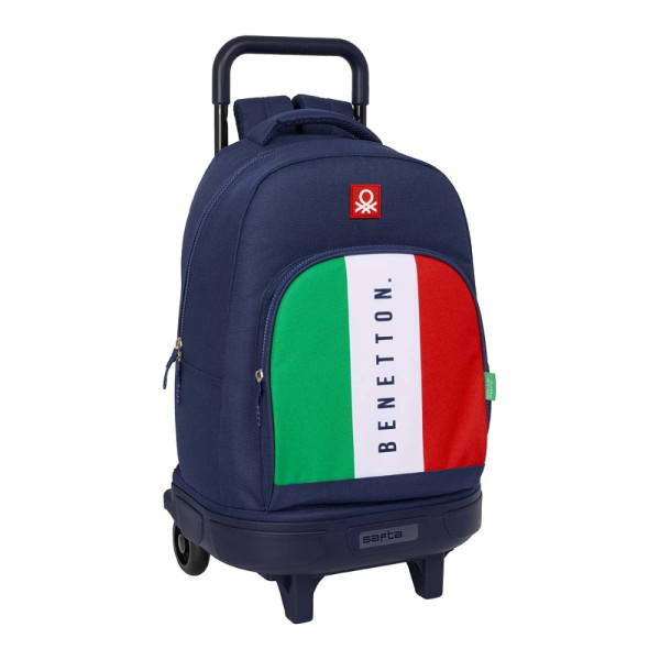 Mochila Trolley con Ruedas Compact Extraíble Benetton Flag