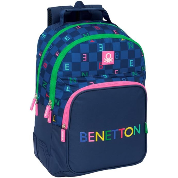 Mochila Doble Compartimento Adaptable a Carro Benetton Damero