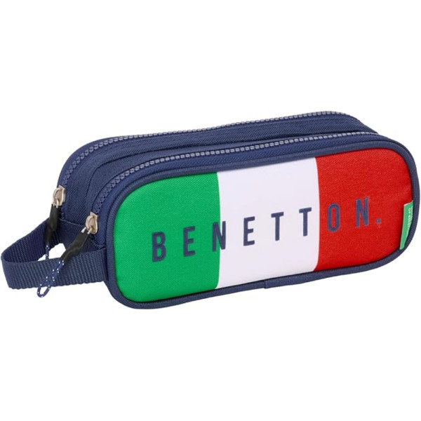 Estuche Portatodo Doble Benetton Flag