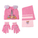 Set de Invierno Bufanda, Guantes y Gorro Patrulla Canina Unicorn Rosa Niña