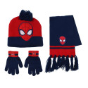Set de Invierno Bufanda, Guantes y Gorro Spiderman Azul Marino y Rojo Niño