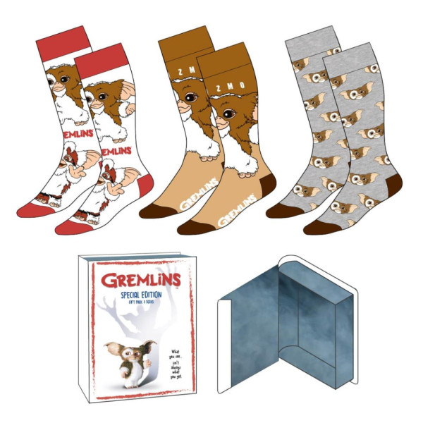 Pack 3 Calcetines en Caja Gremlins Adulto