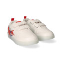 Zapatillas Deportivas Suela PVC Spiderman Crawler Blanca Niño