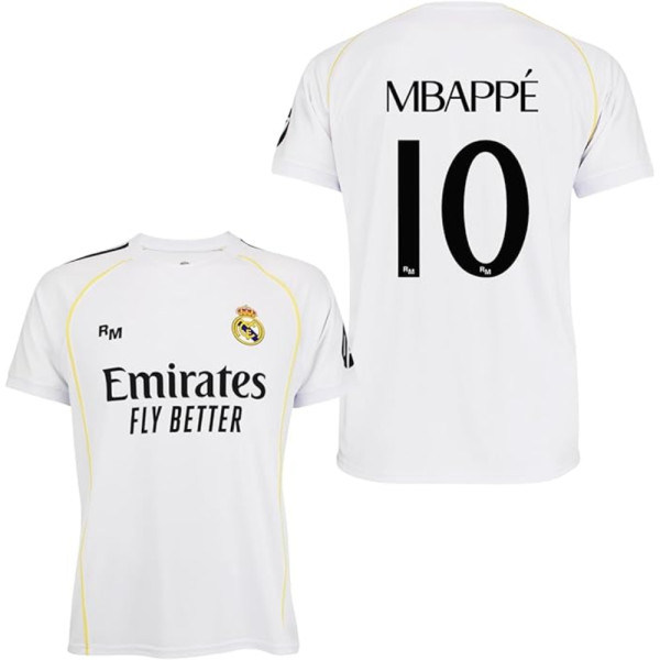 Camiseta Real Madrid 25/26 Primera Equipación Mbappe 10 Réplica Oficial