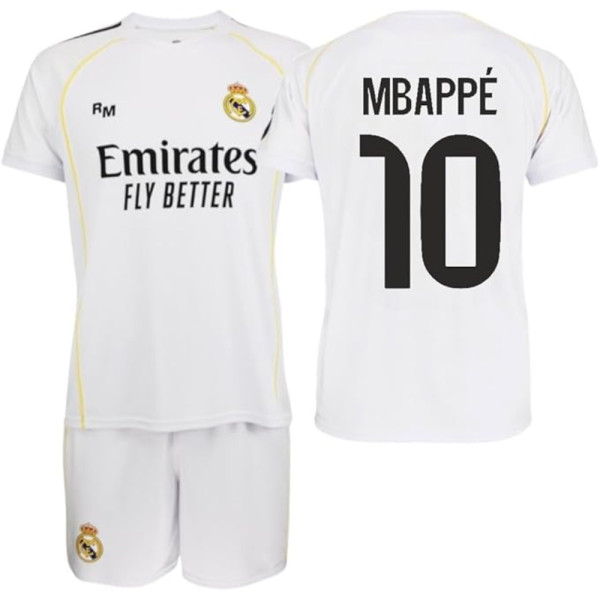 Conjunto Real Madrid Mbappé Primera Equipación 25/26 Réplica Oficial