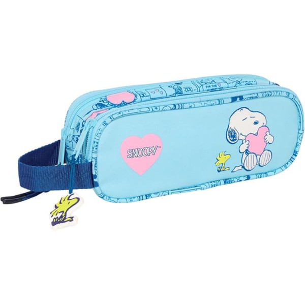 Estuche Portatodo Doble Snoopy Love