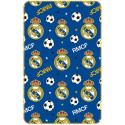 Manta Coralina Real Madrid Azul Escudos Balones 150x95