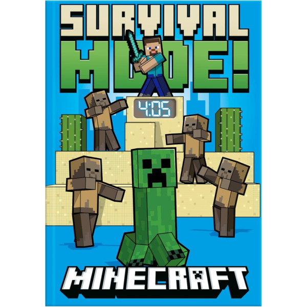 Cuaderno Libreta con Reloj Digital Minecraft A5
