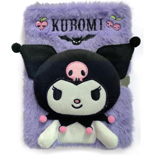 Cuaderno Libreta con Reloj Digital Kuromi A5