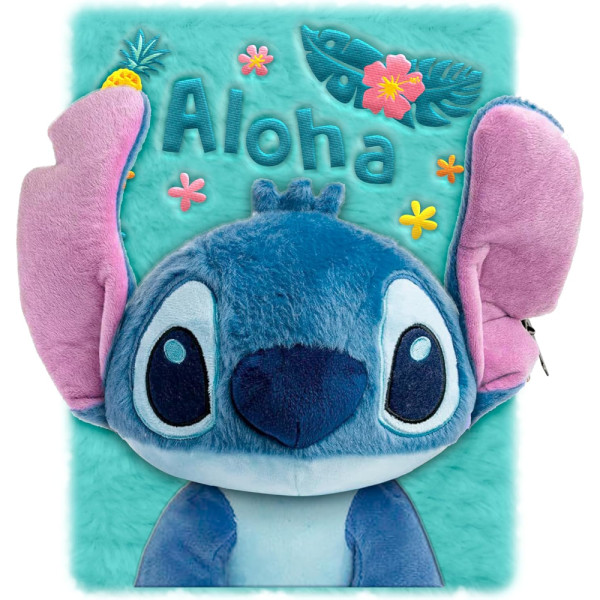 Cuaderno Secreto 3D Plush Peluche Stitch A5