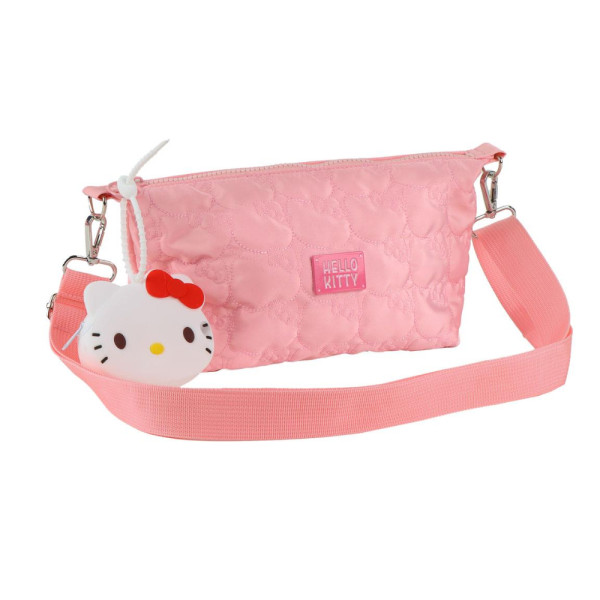 Bolso Bandolera Hello Kitty Rosa Bordado