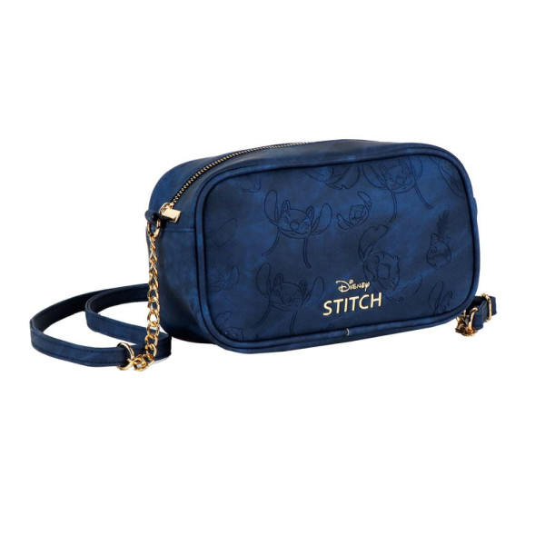 Bolso Bandolera Stitch Azul Cadena Premium