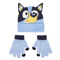 Set de Invierno Guantes y Gorro Bluey Azul Niño