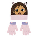 Set de Invierno Guantes y Gorro La Casa de Muñecas de Gabby Rosa Niña