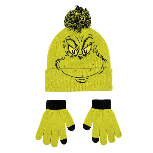 Set de Invierno Guantes y Gorro The Grinch Verde Juvenil
