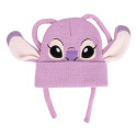 Gorro de Punto 3D Stitch Angel Lila Bordado Juvenil