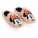 Zapatillas de Casa Abierta Minnie Mouse Borreguillo Rosa Mujer