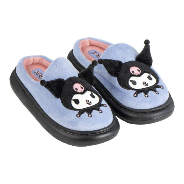 Zapatillas de Casa Abierta Kuromi Bordada Mujer