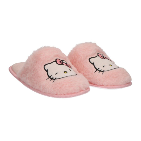 Zapatillas de Casa Abierta Hello Kitty Faces Rosa Pelo Niña