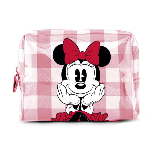 Neceser Aseo Viaje Minnie Mouse Cuadros Rosa