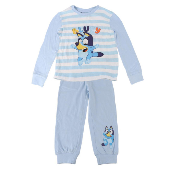 Pijama Manga Larga Bluey Azul Claro a Rayas Niño