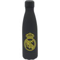 Botella de Acero Inoxidable Real Madrid Negro y Dorado Rubberizada 550 ML