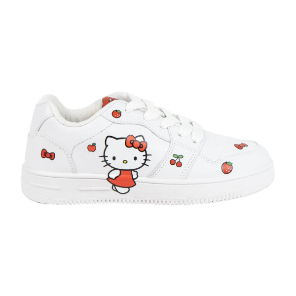 Zapatillas Deportivas Suela PVC con Cordones Hello Kitty Blanca Niña