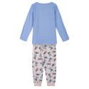 Pijama Manga Larga Stitch Sing Rosa y Azul Niña