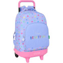 Mochila Trolley Con Ruedas Compact Extraible Benetton Lila