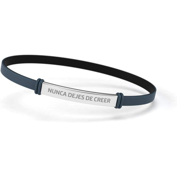 Pulsera De Silicona Y Acero Atlético de Madrid Nunca Dejes de Creer Azul Marino Junior