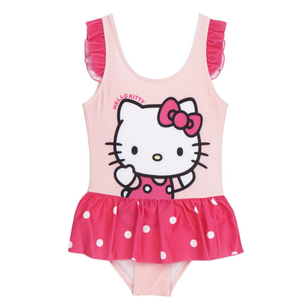 Bañador Completo Hello Kitty Rosa con Volantes Niña
